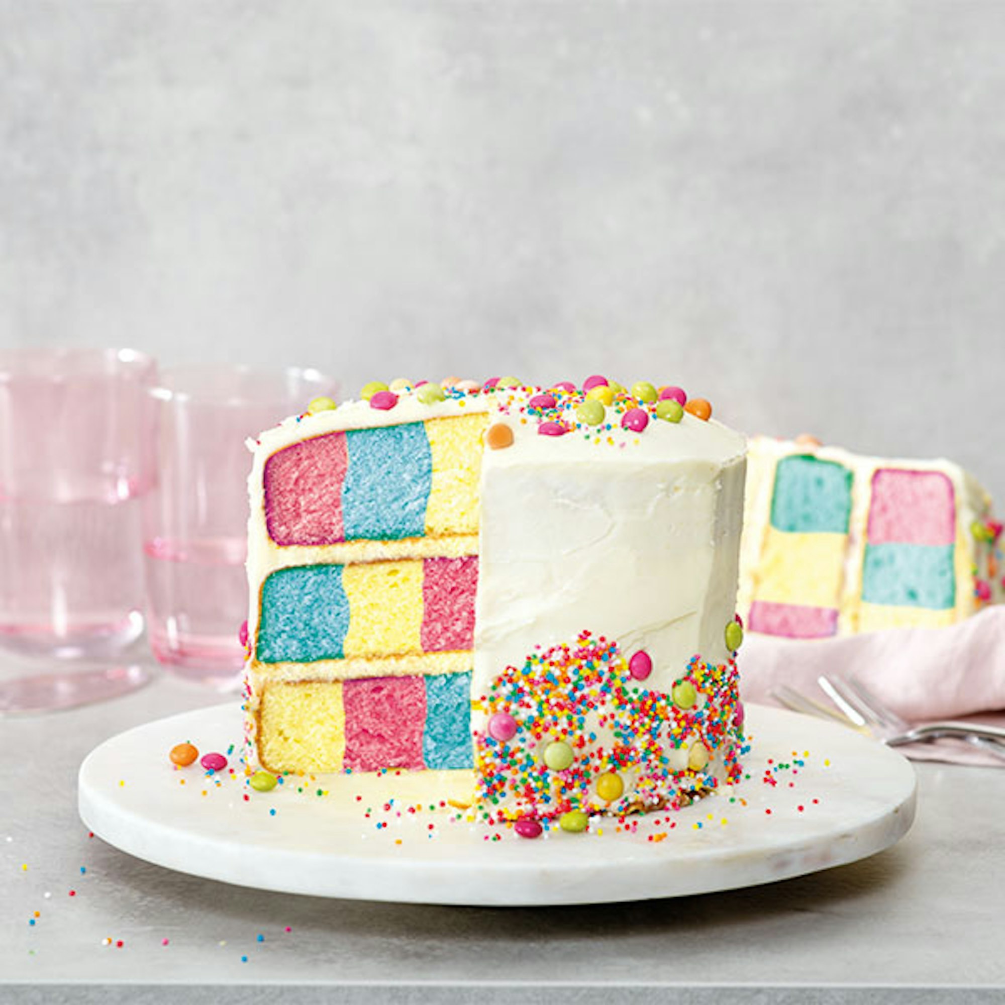 Checkerboard Cake Recipe