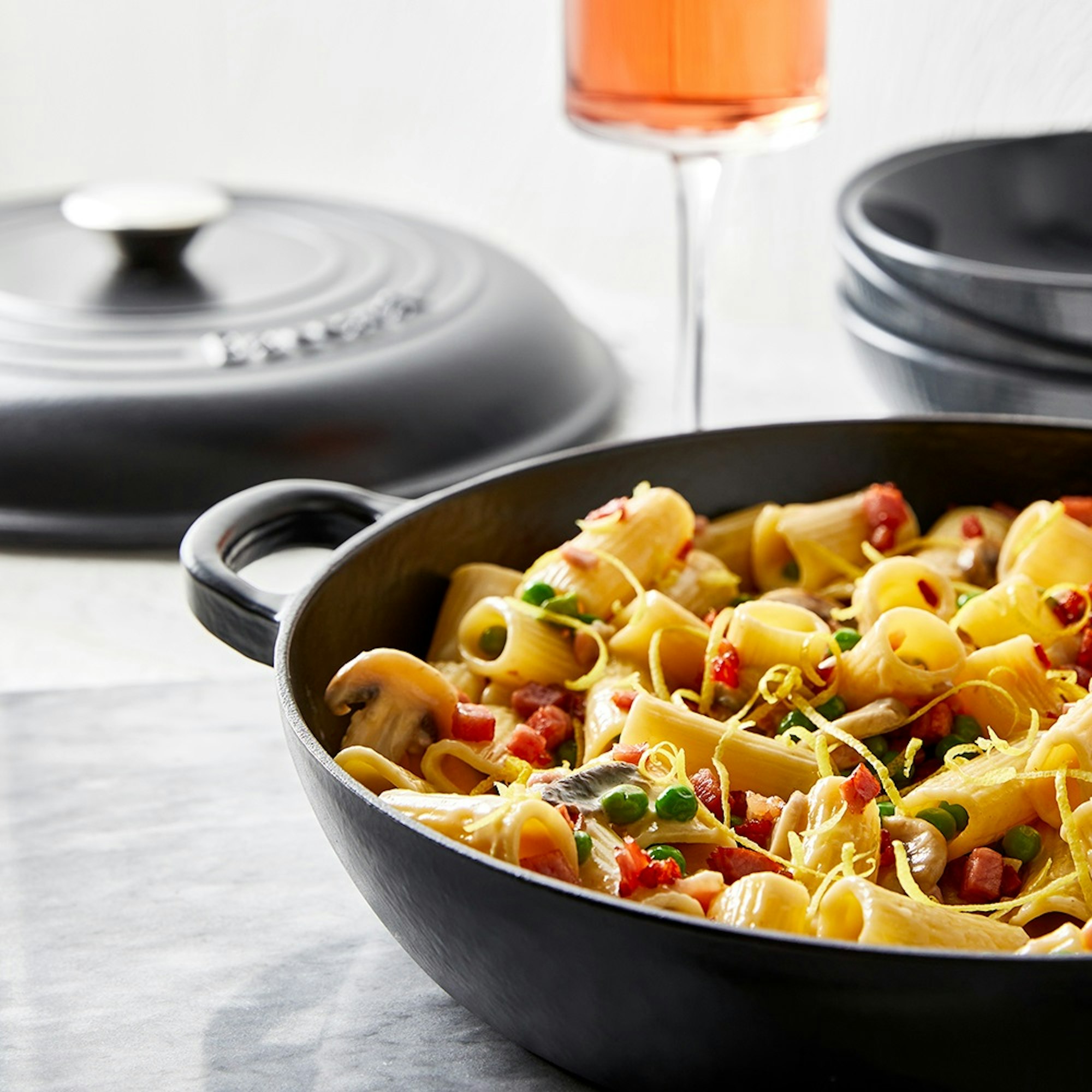 Pea, Bacon, and Lemon Pasta Recipe